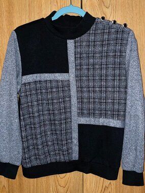 alfred dunner mock neck top